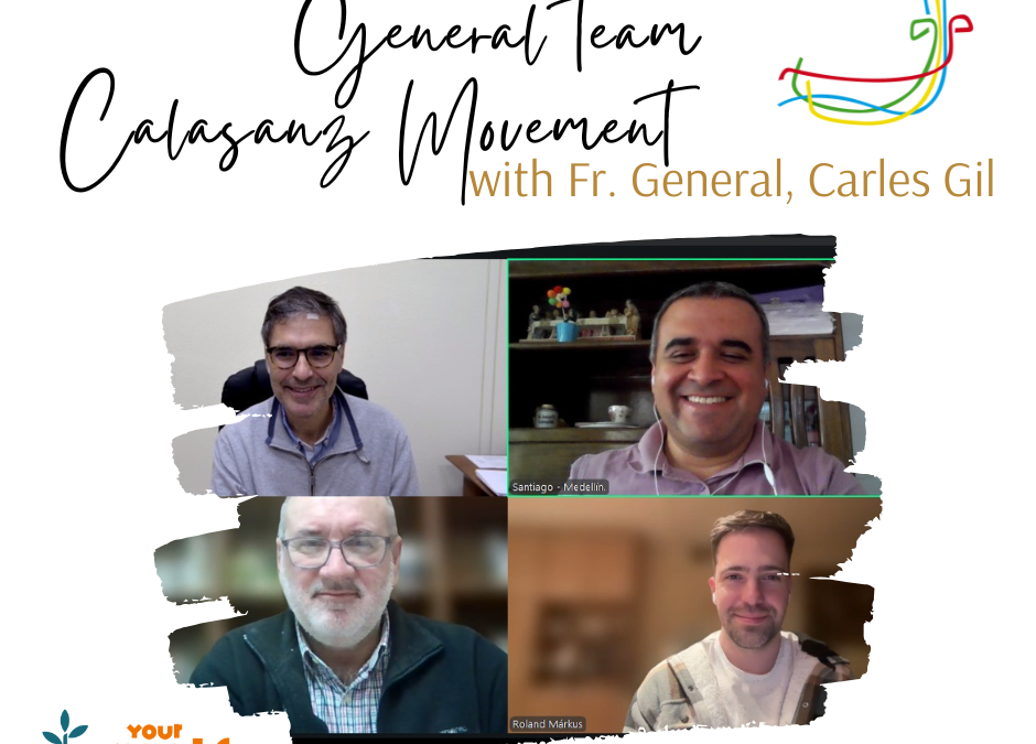 Reunión del Equipo General con el Padre General, Carles Gil, Sch.P.
